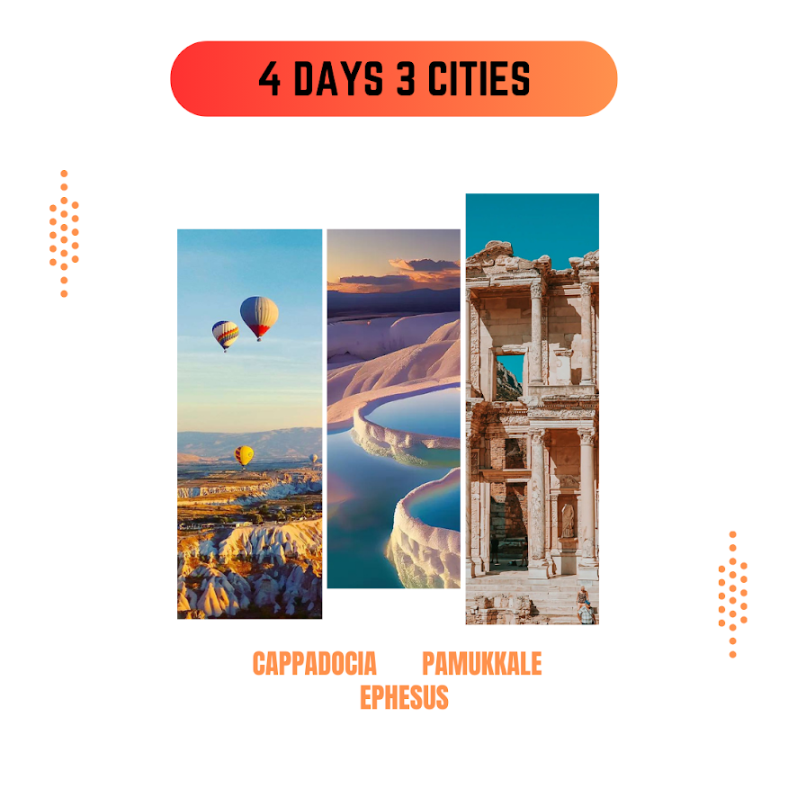 4 days 3 cities / Cappadocia – Pamukkale – Ephesus